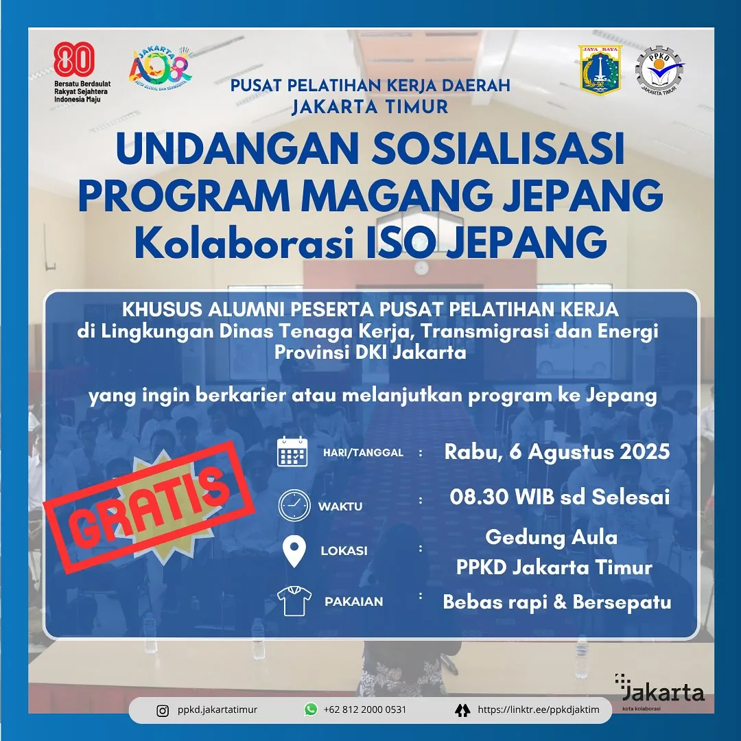 UNDANGAN SOSIALISASI PROGRAM MAGANG JEPANG – PPKD KABUPATEN CIREBON